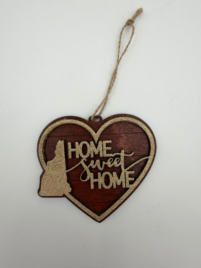 NH HSH Gold/Dk Stain Layered Wood Ornament