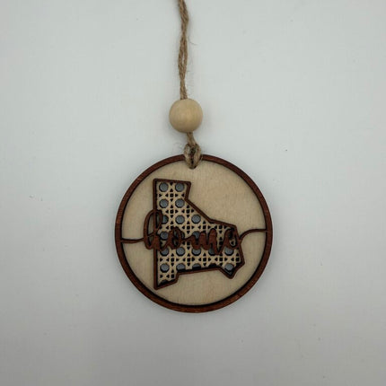 Rhode Island Rattan Wood Ornament