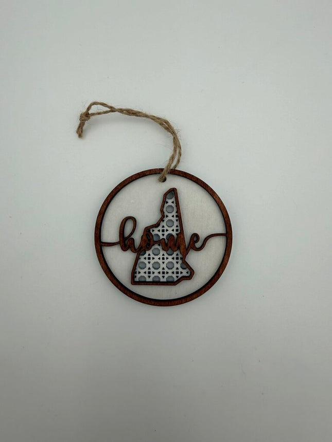 New Hampshire Rattan Wood Ornament