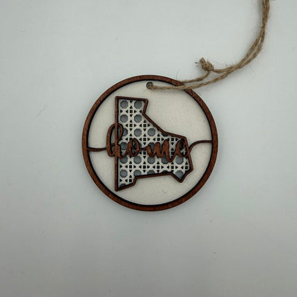 Rhode Island Rattan Wood Ornament