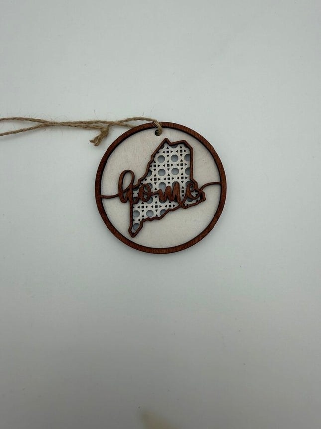 Maine Rattan Wood Ornament