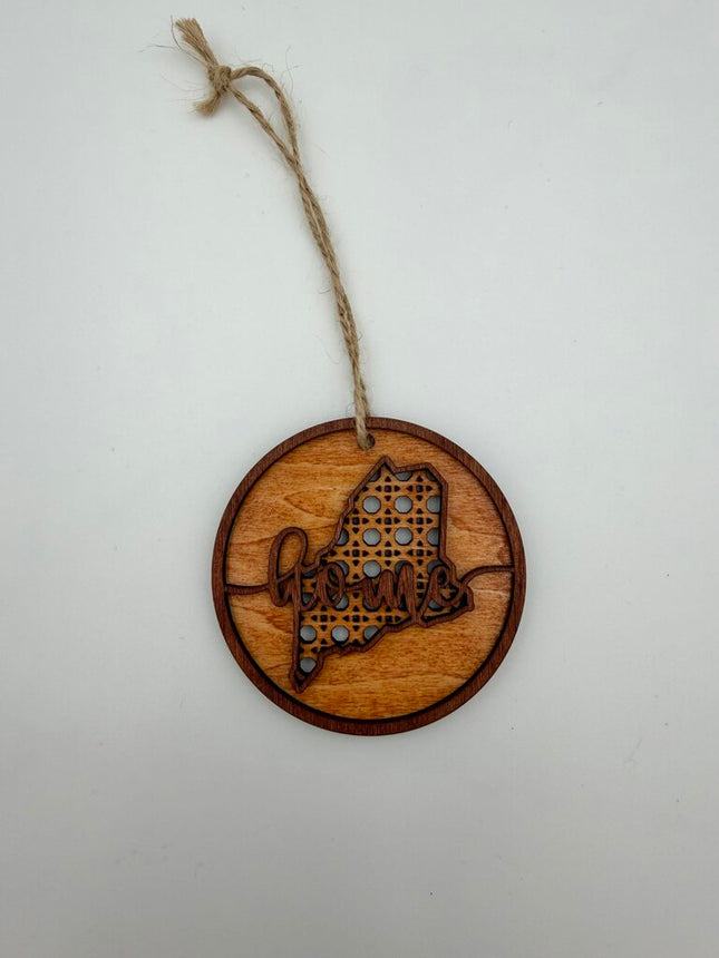 Maine Rattan Wood Ornament