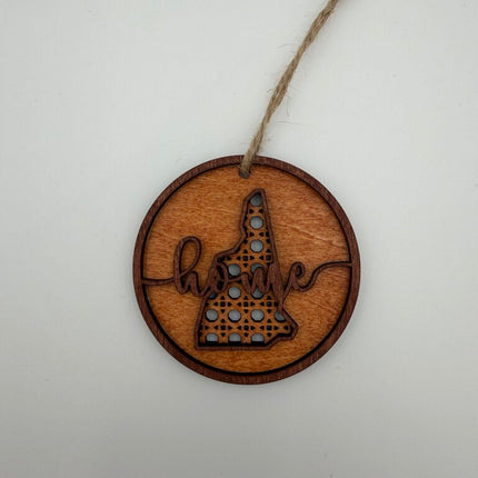 New Hampshire Rattan Wood Ornament