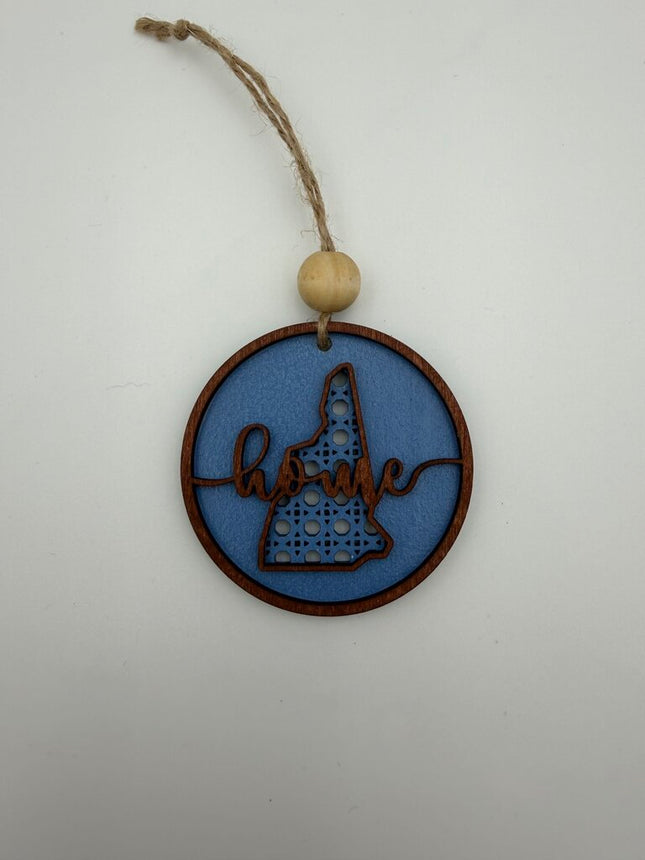New Hampshire Rattan Wood Ornament