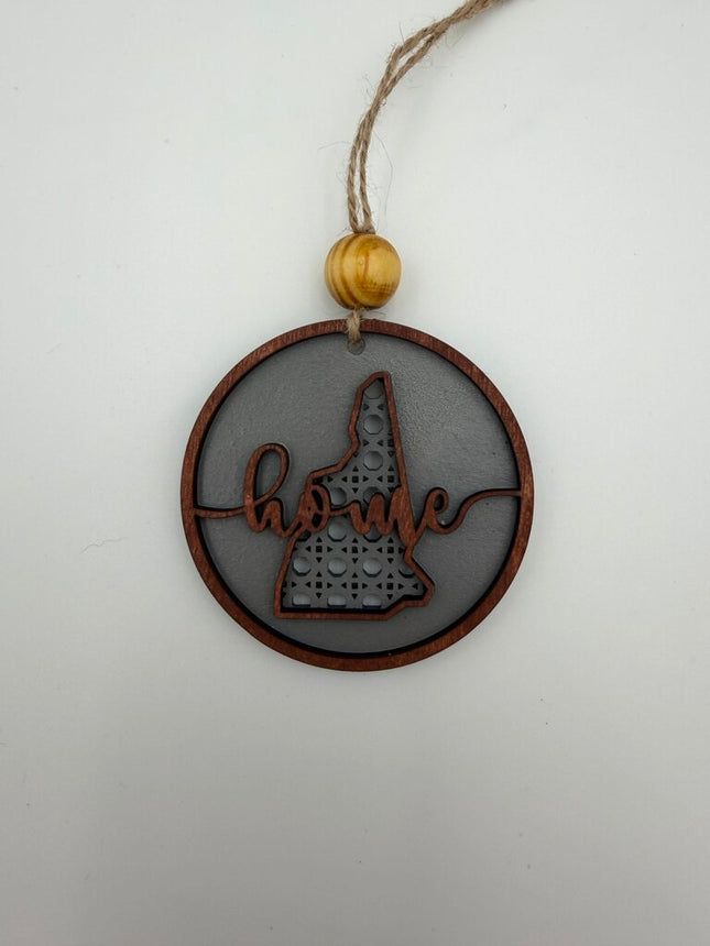 New Hampshire Rattan Wood Ornament