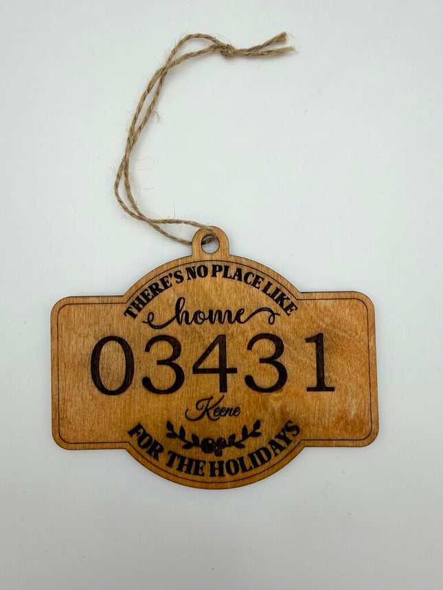 Keene Zip Code Wood Ornament