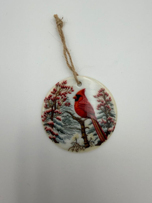 Cardinal Ceramic Ornament