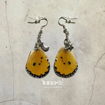 Bottom Wing Japanese Monarch Earrings