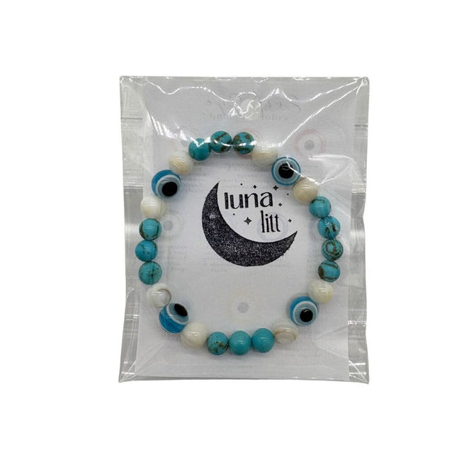 Evil Eye Bracelet - Light Blue