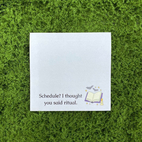 Schedule? I Thought You Said Ritual Sticky Note