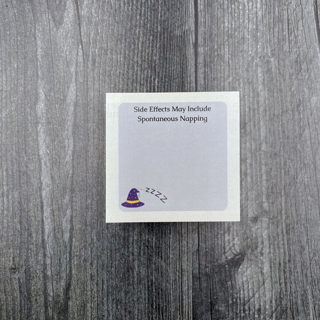 Side Effects May Include Spontaneous Napping Sticky Note