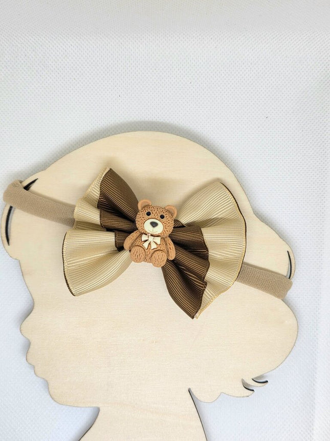 Teddy Bear Bow Headband