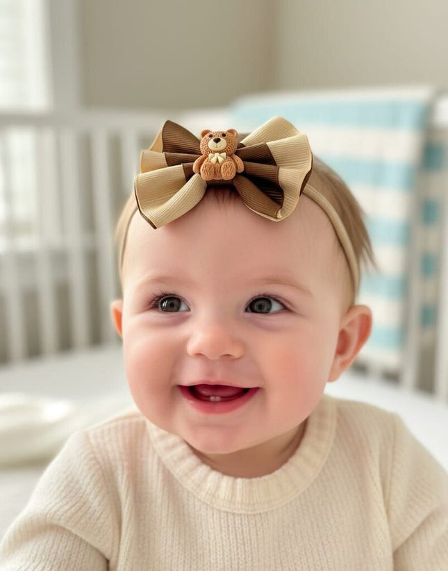 Teddy Bear Bow Headband