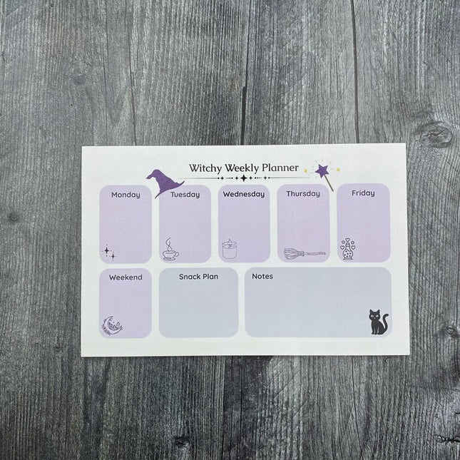 Witchy Weekly Planner 8.5x5.5 Inch Notepad