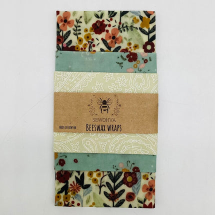 Beeswax Wraps 3Pack Botanical Flowers