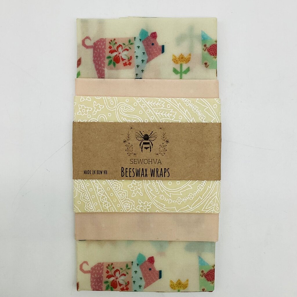 Beeswax Wraps 3Pack Quilted Farm