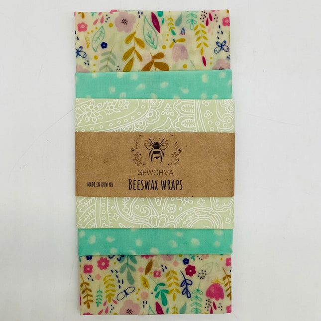 Beeswax Wraps 3Pack Tiny Flowers