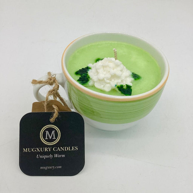 Jasmine Green Tea (Green Stripe Teacup) - Mug Candle - 100% Soy Wax