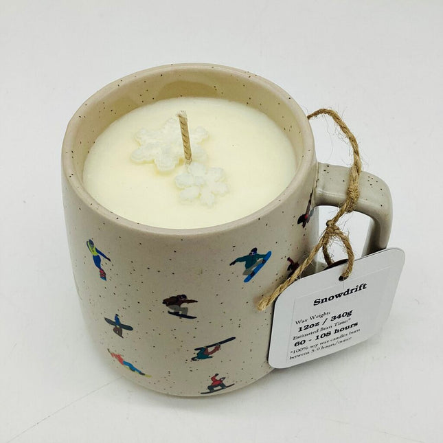 Snowdrift (Snowboarder Mug) - Mug Candle - 100% Soy Wax