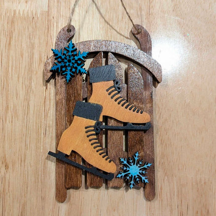 Ornament - Sled Ice Skates