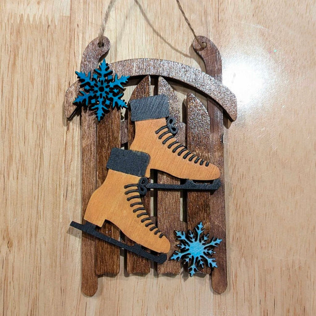 Ornament - Sled Ice Skates