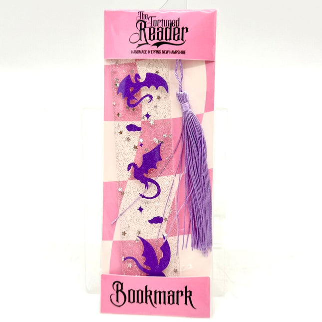 Fantasy Dragons Glitter Small Bookmark