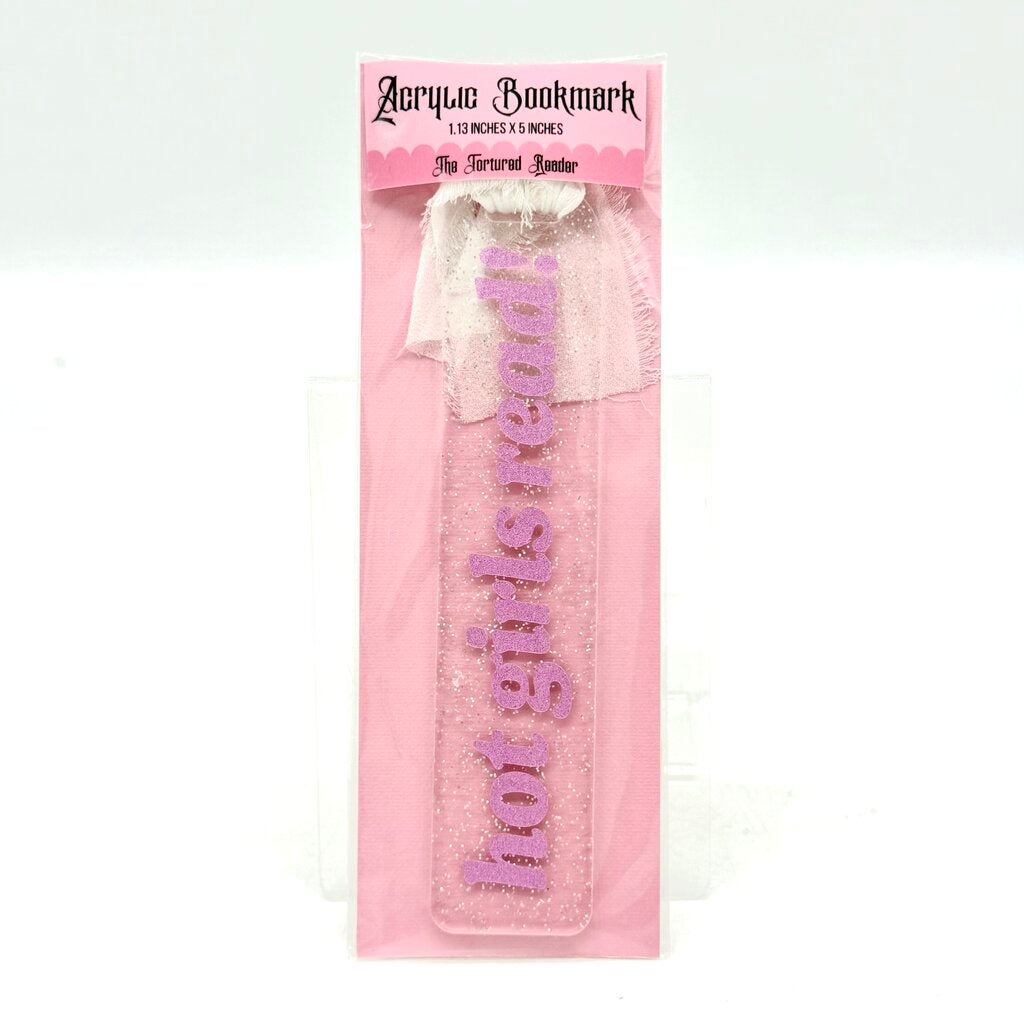 Hot Girls Read Glitter Small Bookmark