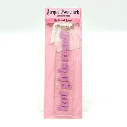 Hot Girls Read Glitter Small Bookmark