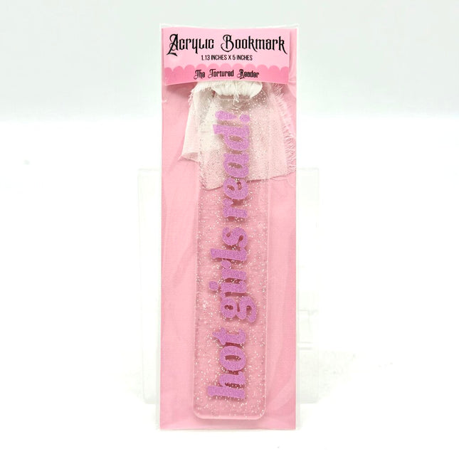 Hot Girls Read Glitter Small Bookmark