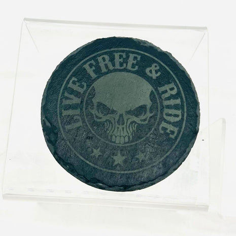 Slate Coaster Live Free