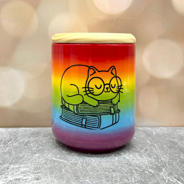 Canister sm Cat Books