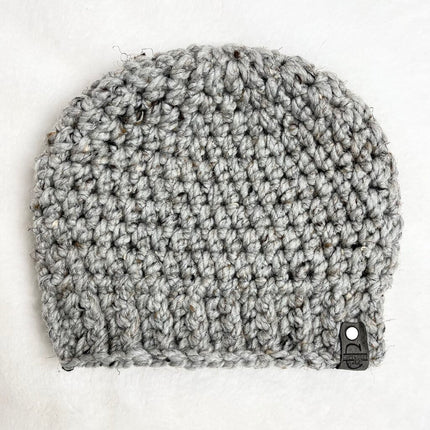 Wool Beanie Hat - Gray Marble