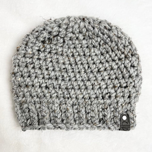 Wool Beanie Hat - Gray Marble