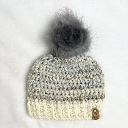 Wool Pom Pom Hat - Fossil