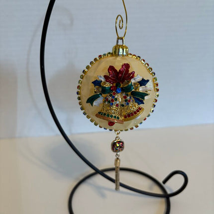 BELL CREAM ROUND ORNAMENT