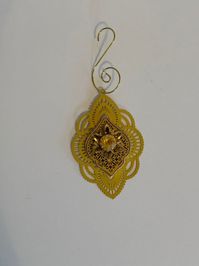 YELLOW & GOLD JEWELRY ORNAMENT