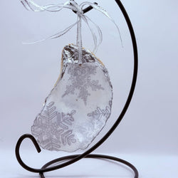 Silver Snowflake Oyster Ornament (Outer Banks, NC) - view 3