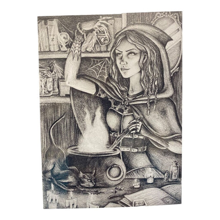 Witch Drawing PRINT