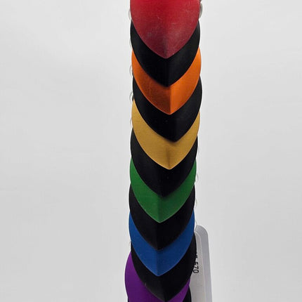 Black Rainbow Dragon Scale Fidget Keychain Long