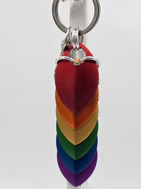 Rainbow Dragon Scale Fidget Keychain Short