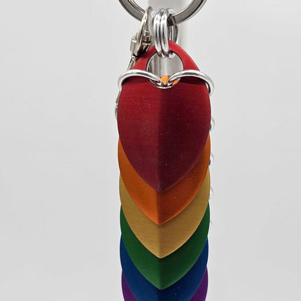 Rainbow Dragon Scale Fidget Keychain Short