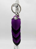Black Purple Dragon Scale Fidget Keychain Short