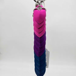 Pink, Purple, Blue Dragon Scale Fidget Keychain long - view 1
