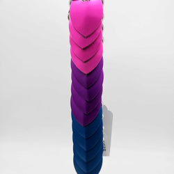 Pink, Purple, Blue Dragon Scale Fidget Keychain long - view 2
