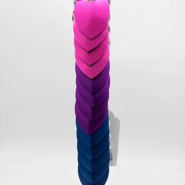 Pink, Purple, Blue Dragon Scale Fidget Keychain long