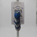 Silver, blue Dragon Scale Fidget Keychain Short