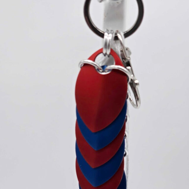 Red Blue Dragon Scale Fidget Keychain Short