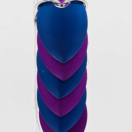 Purple Blue Dragon Scale Fidget Keychain Short