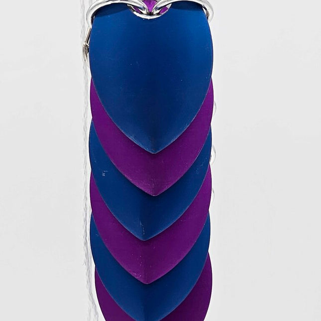 Purple Blue Dragon Scale Fidget Keychain Short