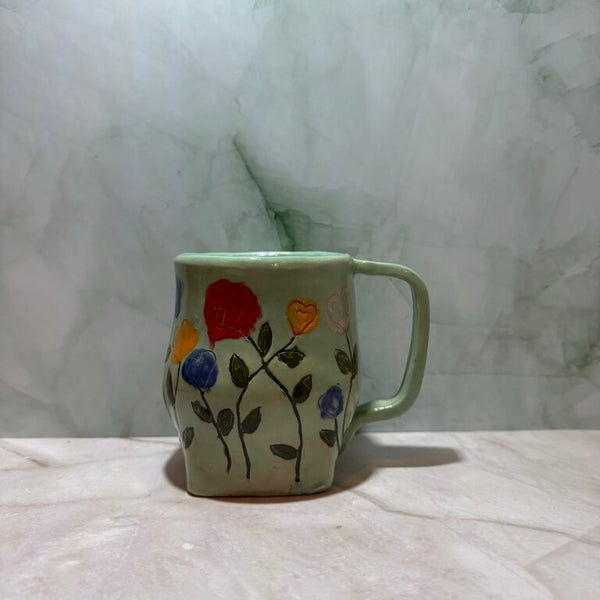 Heart Flowers Mug
